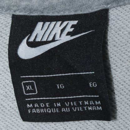 Nike Men's Grey Full Zip Hoodie XL Cotton Blend Casual Sweatshirt