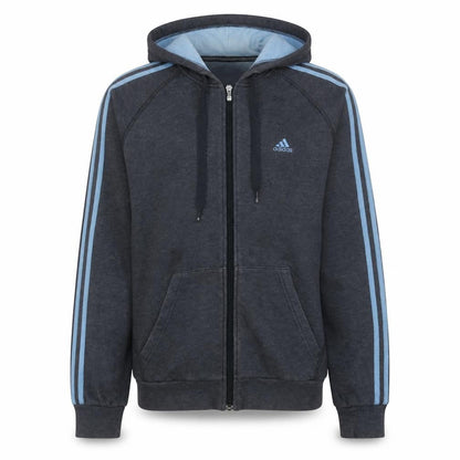 Adidas Men's Grey Full Zip Hoodie Medium Sports Style