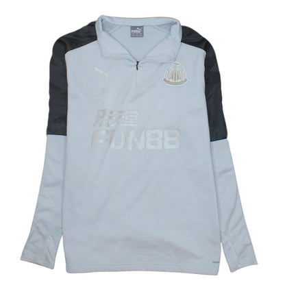 Puma Men’s Grey 1/4 Zip Newcastle United Sweatshirt L