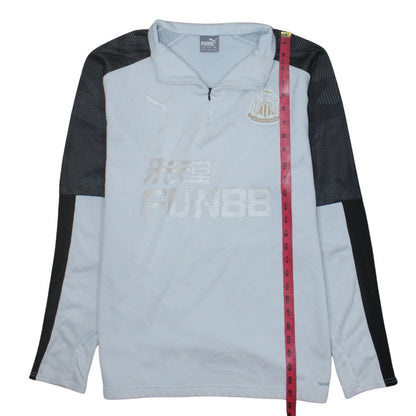 Puma Men’s Grey 1/4 Zip Newcastle United Sweatshirt L