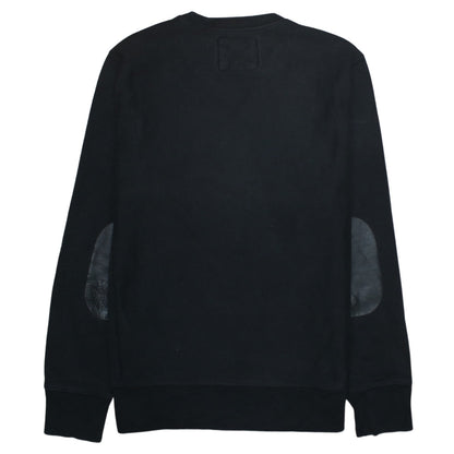 GAP Men's Black Medium Crew Neck Logo Sweatshirt Cotton Blend