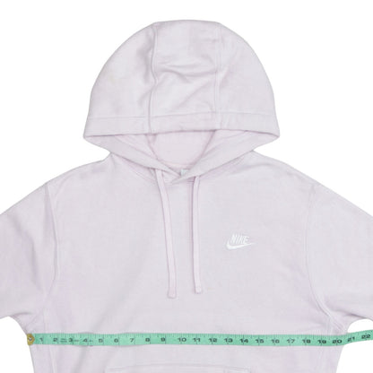 Nike Women’s Pink Pullover Hoodie Small Embroidered Logo Cotton Blend