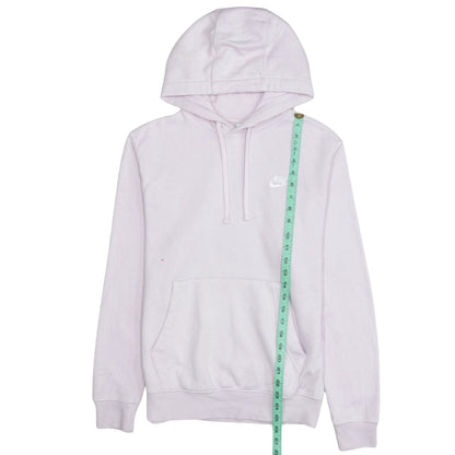 Nike Women’s Pink Pullover Hoodie Small Embroidered Logo Cotton Blend