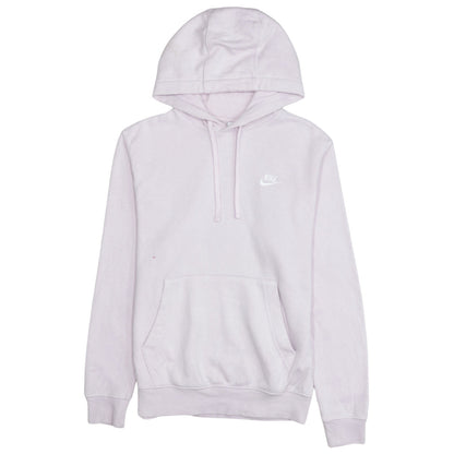 Nike Women’s Pink Pullover Hoodie Small Embroidered Logo Cotton Blend