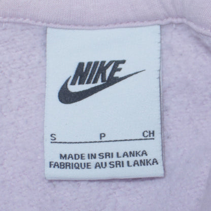 Nike Women’s Pink Pullover Hoodie Small Embroidered Logo Cotton Blend