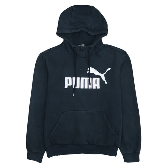 Puma Women's Black Pullover Hoodie Size S Relaxed Fit Logo Design