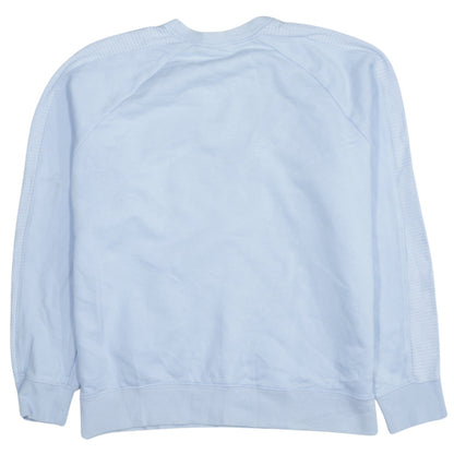 Adidas Womens Light Blue Crew Neck Logo Sweatshirt UK 16