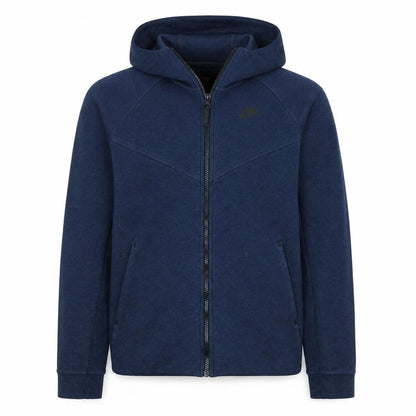 Nike Men's Blue Full Zip Hoodie Size M Cotton Blend