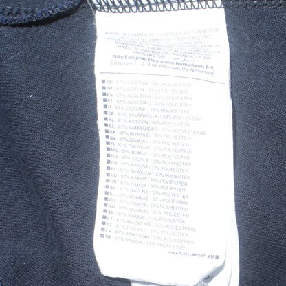 Nike Men's Blue Full Zip Hoodie Size M Cotton Blend