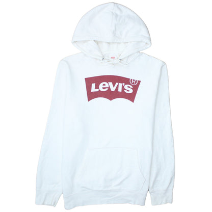 Levi's Men's White XL Pullover Hoodie with Logo Print