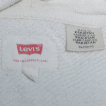 Levi's Men's White XL Pullover Hoodie with Logo Print
