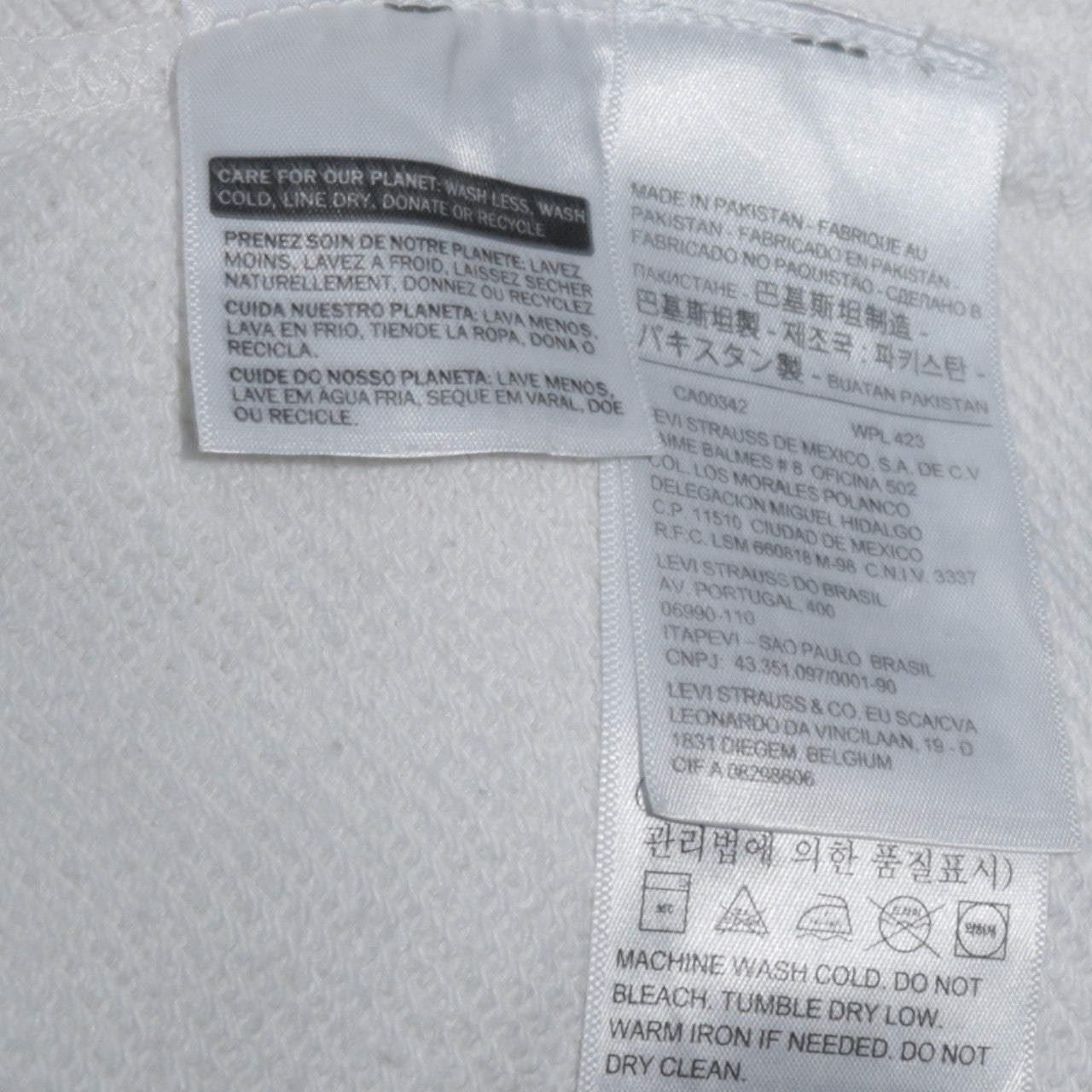 Levi's Men's White XL Pullover Hoodie with Logo Print
