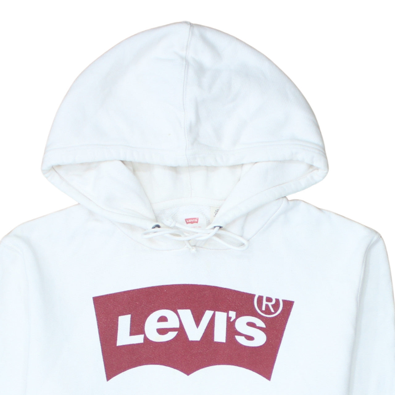 Levi's Men's White XL Pullover Hoodie with Logo Print