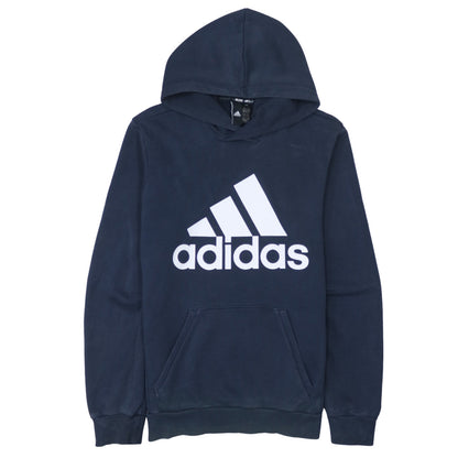 Adidas Men's Blue Pullover Hoodie Small Logo Sportswear