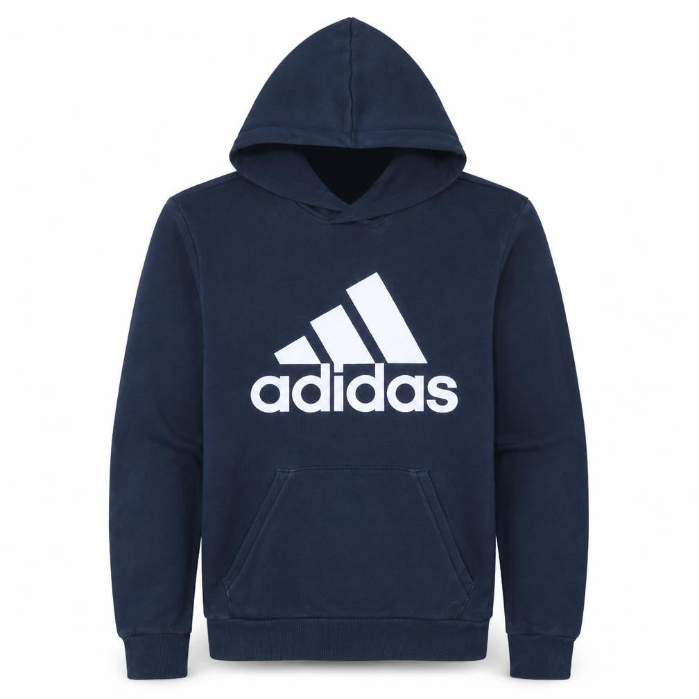 Adidas Men's Blue Pullover Hoodie Small Logo Sportswear