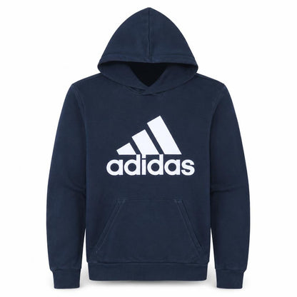 Adidas Men's Blue Pullover Hoodie Small Logo Sportswear