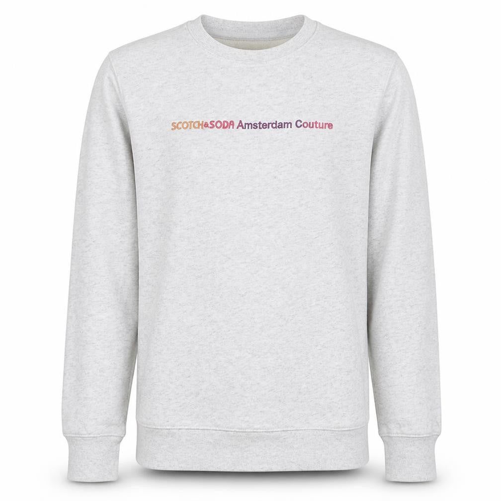 Scotch & Soda Men’s Grey Logo Pullover Sweatshirt Size M
