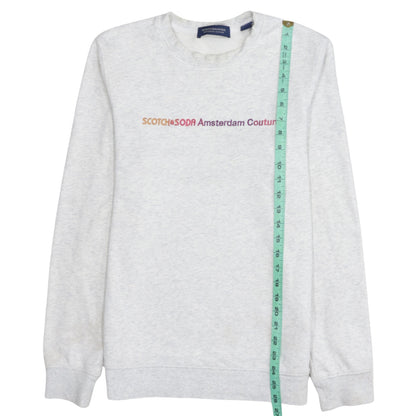 Scotch & Soda Men’s Grey Logo Pullover Sweatshirt Size M