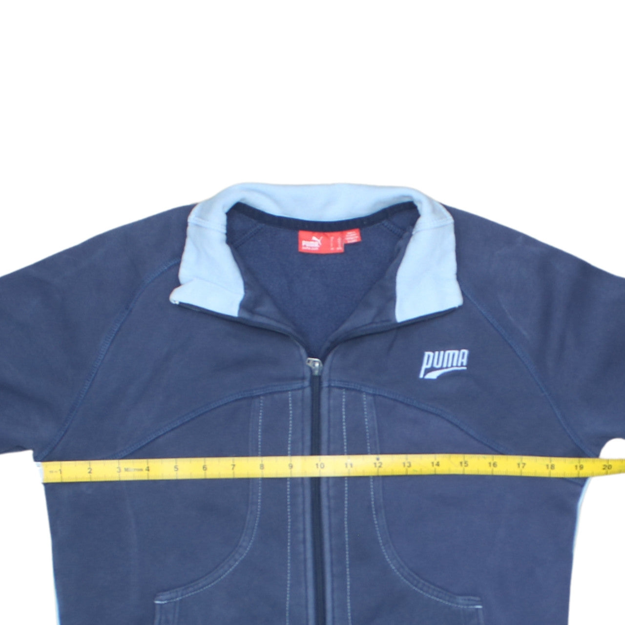 Puma Boys Blue Full Zip Sweatshirt Hoodie Size 12 Years Fleece Lined