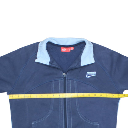 Puma Boys Blue Full Zip Sweatshirt Hoodie Size 12 Years Fleece Lined