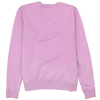 Tommy Jeans Womens Pink Crew Neck Pullover Sweatshirt XS