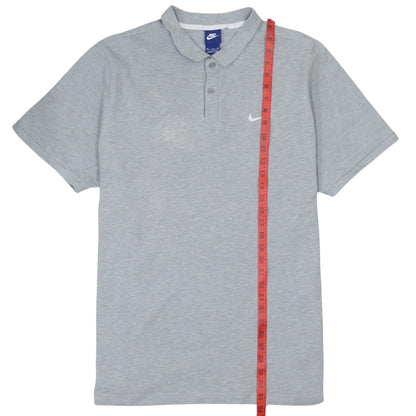 Nike Men's Grey 2XL Cotton Short Sleeve Polo Shirt