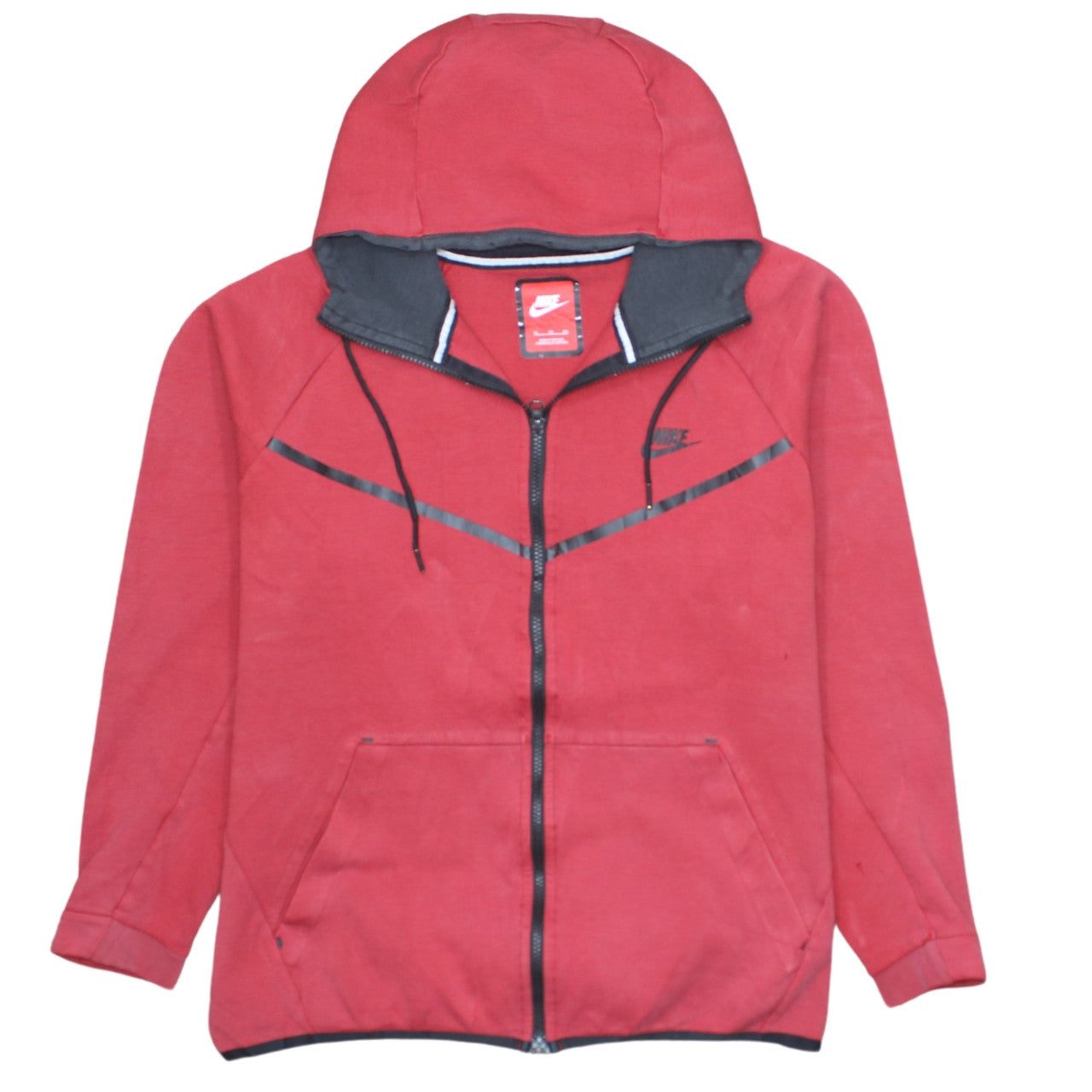 Nike Men's Red Full Zip Hoodie XL Sportswear Sweatshirt