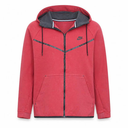 Nike Men's Red Full Zip Hoodie XL Sportswear Sweatshirt
