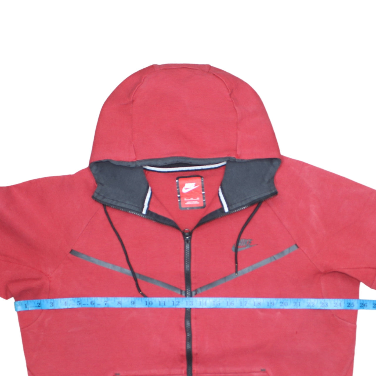 Nike Men's Red Full Zip Hoodie XL Sportswear Sweatshirt