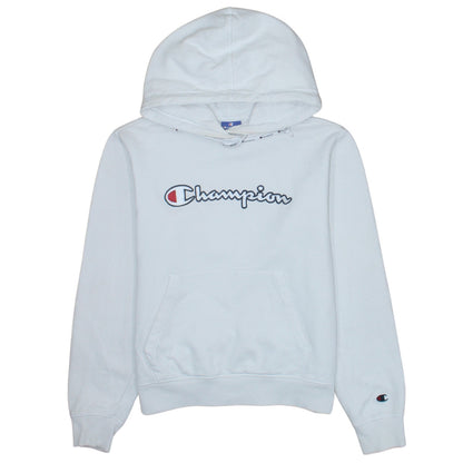 Champion Women's White Small Pullover Hoodie with Logo Detail