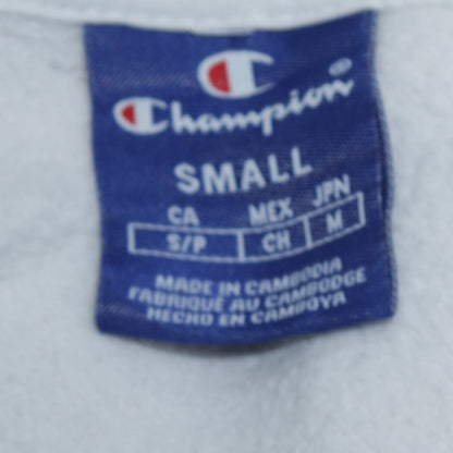 Champion Women's White Small Pullover Hoodie with Logo Detail