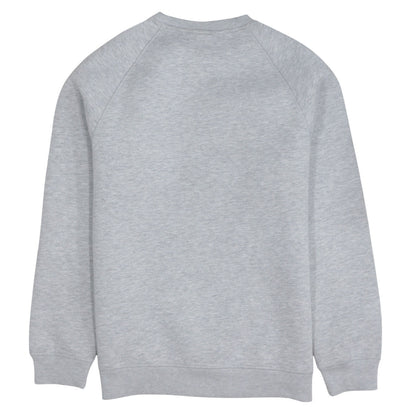 Adidas Men's Grey Crew Neck Graphic Pullover Sweatshirt M
