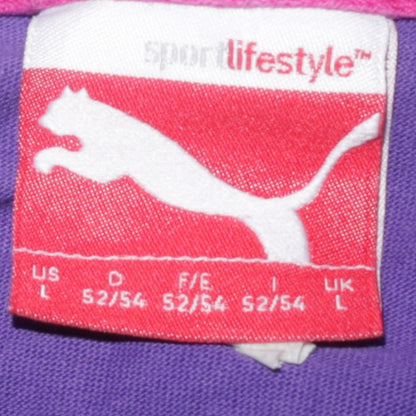 Puma Men's Purple Cotton Short Sleeve Polo Shirt Size L