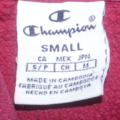 Champion Women's Red Pullover Hoodie Small Cotton Blend Fleece