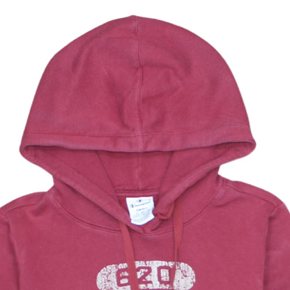 Champion Women's Red Pullover Hoodie Small Cotton Blend Fleece
