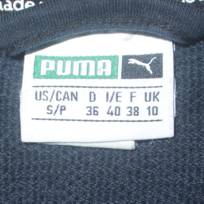Puma Women Black Full Zip Sweatshirt Size 10 Casual Logo