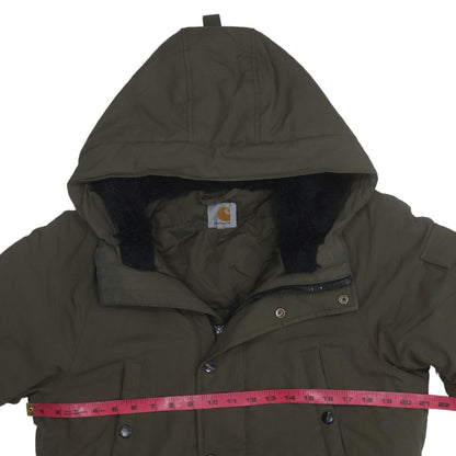 Carhartt Men’s Green Anchorage Parka Hooded Waterproof Winter Coat Size L