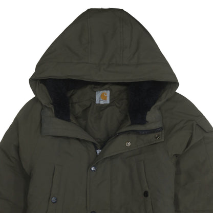 Carhartt Men’s Green Anchorage Parka Hooded Waterproof Winter Coat Size L