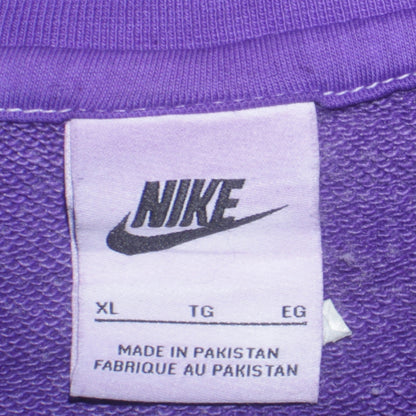 Nike Men’s Purple XL Pullover Fleece Sweatshirt Embroidered Logo