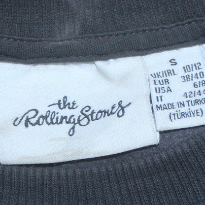 The Rolling Stones Womens Black Small Pullover Sweatshirt Graphic Print