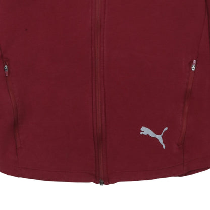 Puma Men's Red Full Zip Hoodie Size L Sportswear Fleece