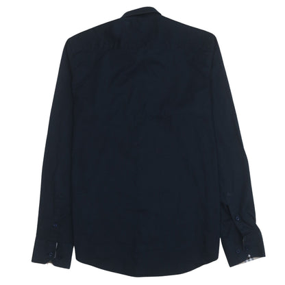 Burberry Men Blue L Long Sleeve Cotton Button-Up Shirt