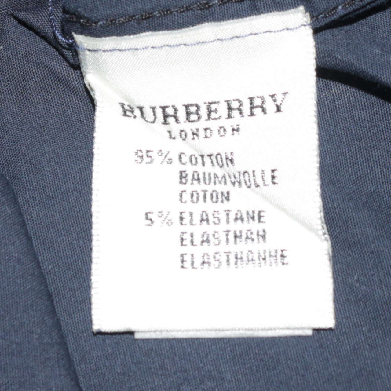 Burberry Men Blue L Long Sleeve Cotton Button-Up Shirt