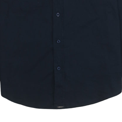 Burberry Men Blue L Long Sleeve Cotton Button-Up Shirt