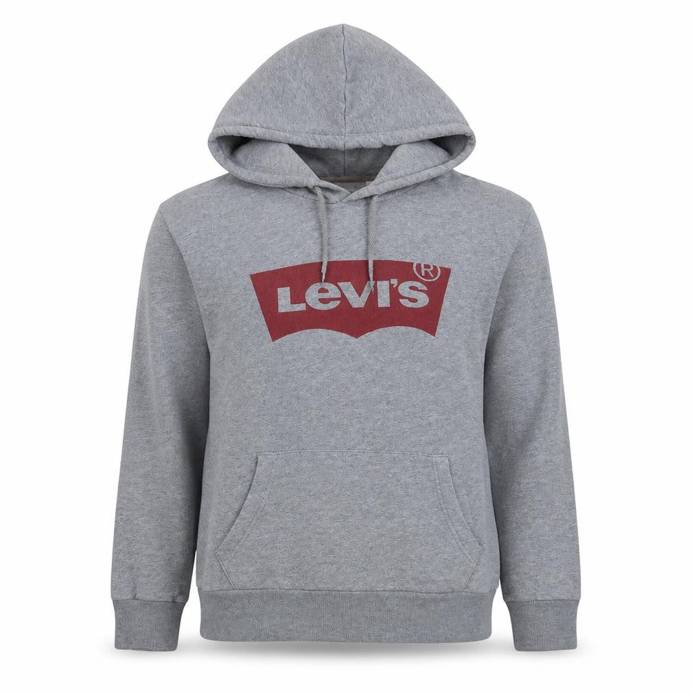 Levi's Mens Grey Pullover Hoodie M Regular Fit Graphic Print