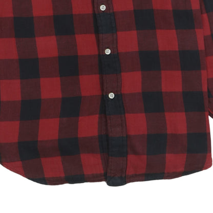 Ralph Lauren Men's Red Check Slim Fit Flannel Cotton Shirt M