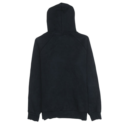 Adidas Womens Black Small Pullover Hoodie with Logo Print