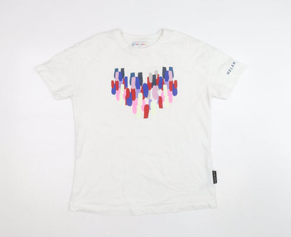 Helen Steele x Dunnes Stores Men's White Graphic Cotton T-Shirt Size S