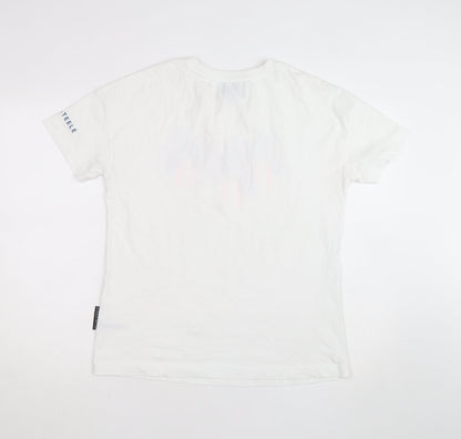 Helen Steele x Dunnes Stores Men's White Graphic Cotton T-Shirt Size S