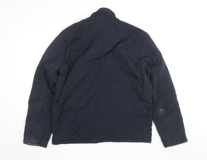Ted Baker Women's Blue Quilted Short Jacket Size 6 Polyester Lined